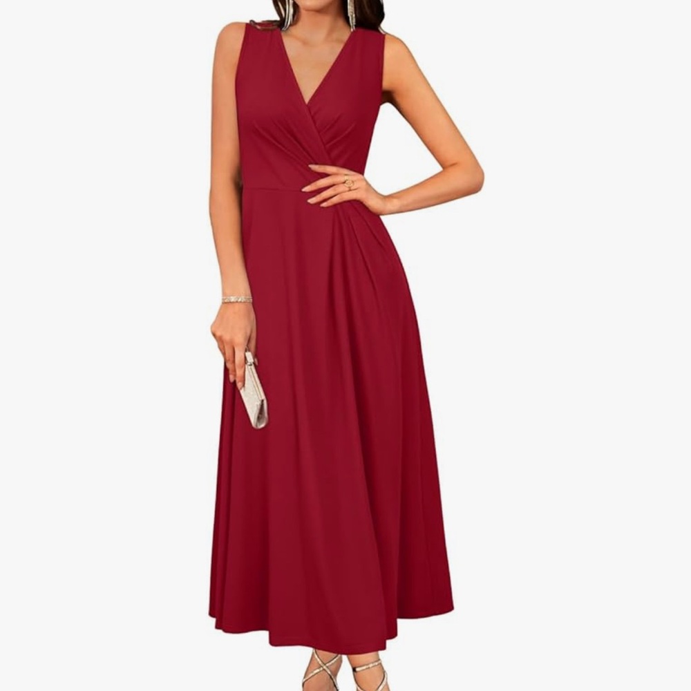 Newshows Women's Formal Dress. Wine Wedding Prom Sz M